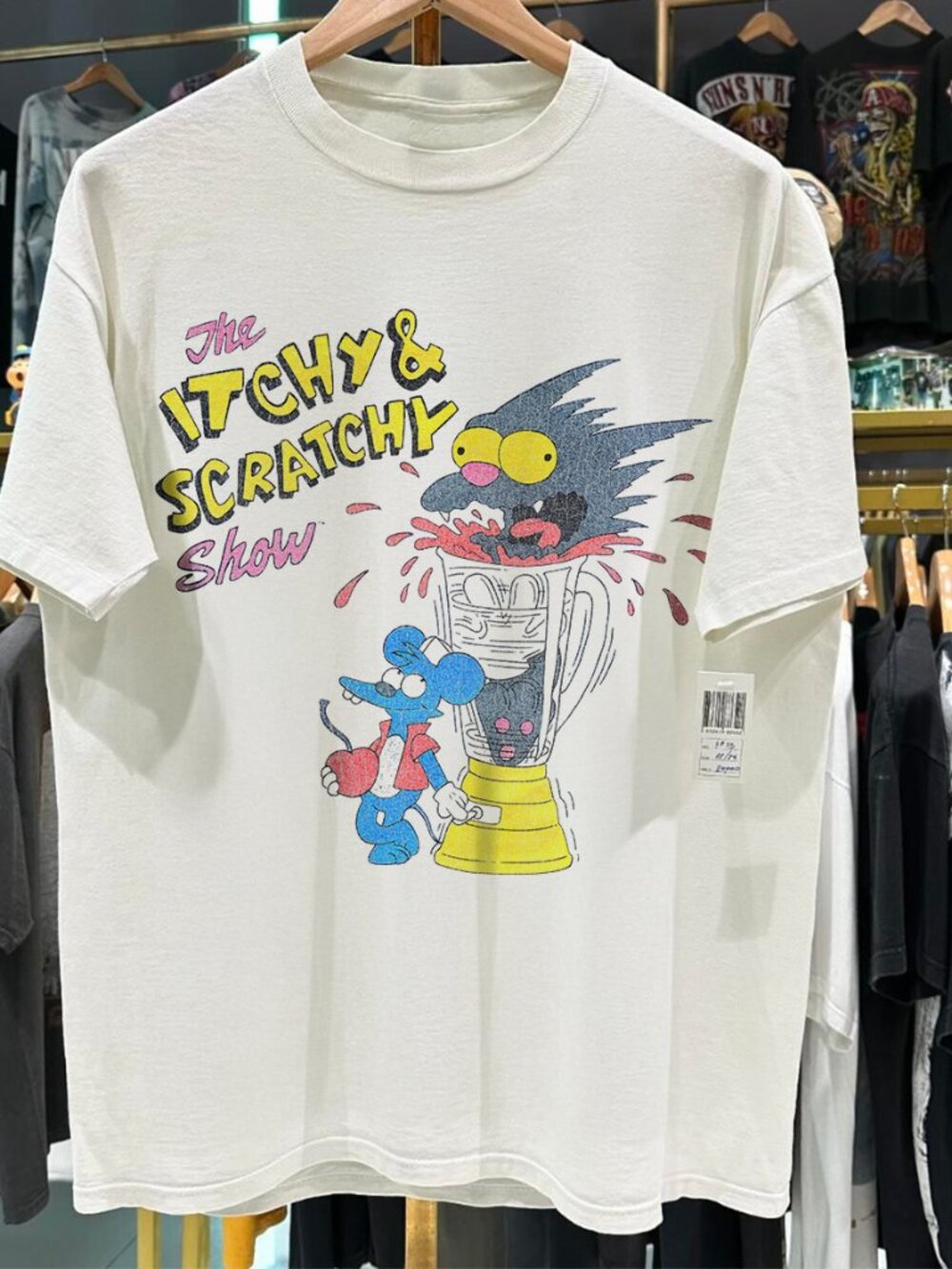 1994 Itchy  Scratchy The Meat Grinder T-Shirt